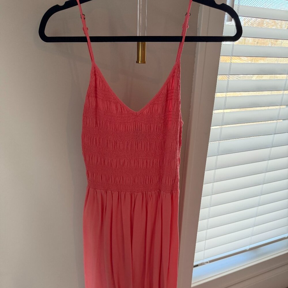 Wild Fable Salmon Pink Smocked Maxi Dress